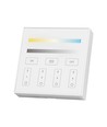4-zone WiFi/WLAN touch panel til LED strips - 12V/24V, hvid, 86x86mm, til single color og CCT