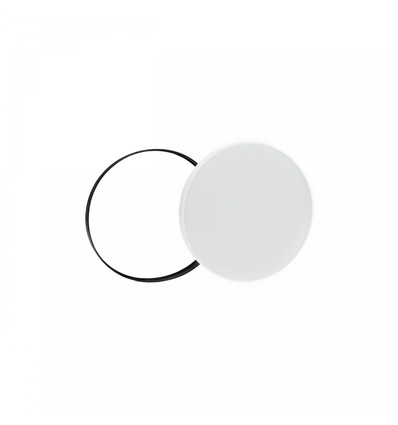 24W Nymphea Black&White Rings LED loftlampe med sensor - CCT, IP54, Ø32cm, sort/hvid kant