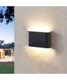 6W sort LED væglampe med op/ned lys - 660lm, IP54 udendørs, 2700K, 110lm/W, inkl. lyskilde