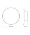 DOME væglampe 12W - CCT, IP65, hvid