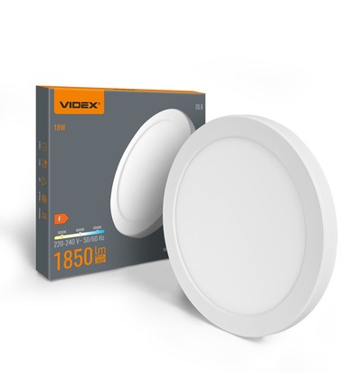 Dl6r loftlampe 18W - LED, varm hvid, neutral, 6500K, 220V, hvid