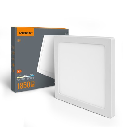 18W kvadratisk LED loftlampe / indbygningspanel - 1850lm, 3CCT, 21,7 x 21,7 cm, hvid kant, indbygget eller påbygning