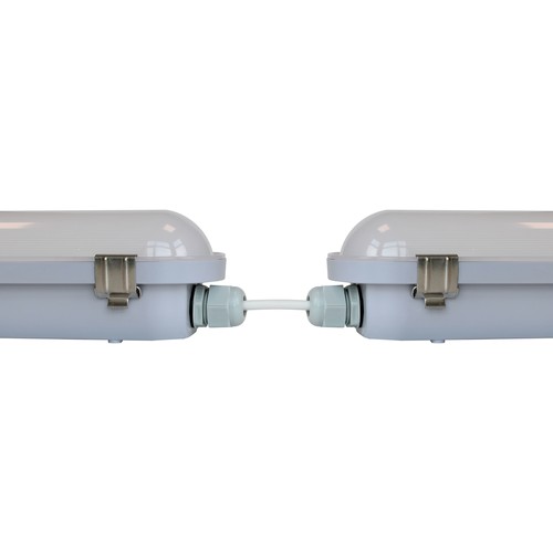 120 cm armatur - 40W, gennemfortrådet, IP65