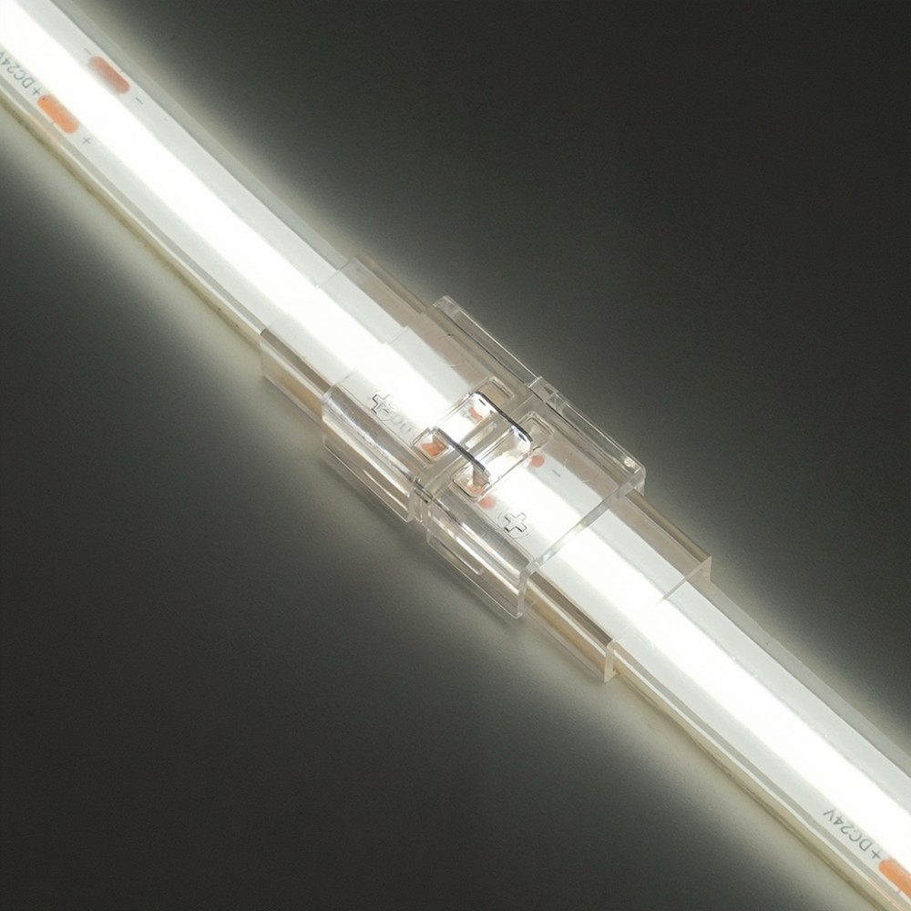Vandtæt samler til LED strip - 8mm, enkeltfarvet, IP68, 5V-24V billede