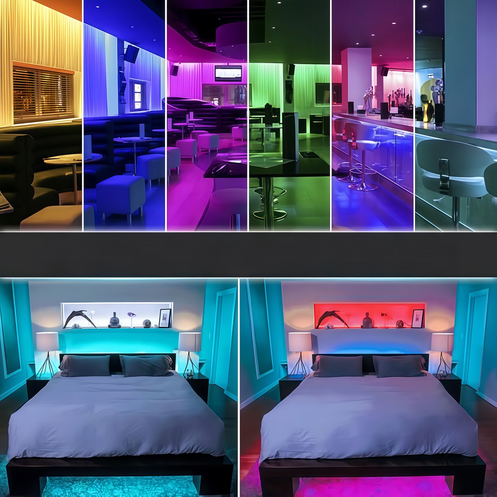 5 meter 12W/m RGB+WW LED strip - 24V DC, IP65, 60 LED pr. meter billede