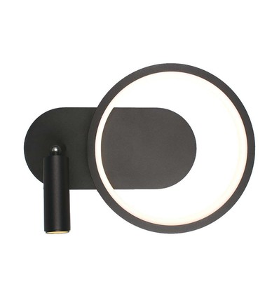 250x100x180mm VT-7906 væglampe 14W - LED, metal lampeskærm, 3000K, sort