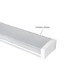 Limea Prismatica LED-armatur 1200mm 40W/30W/20W - 3CCT, 230V, 100°, IP44, IK10, 1200x115x60mm, industrielt