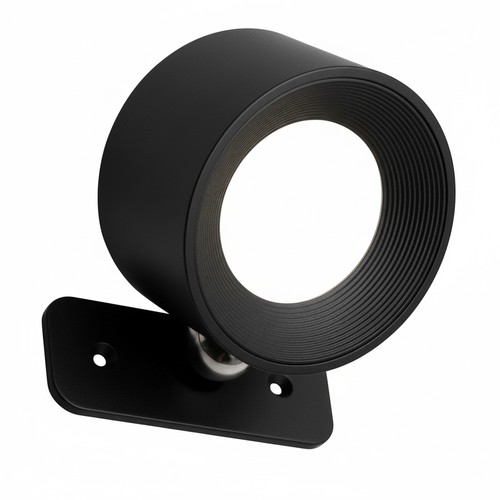 4,5W Genopladelig væglampe CCT - IP20, Rund, Mat sort, 360° roterbar, inkl. lyskilde og fjernbetjening