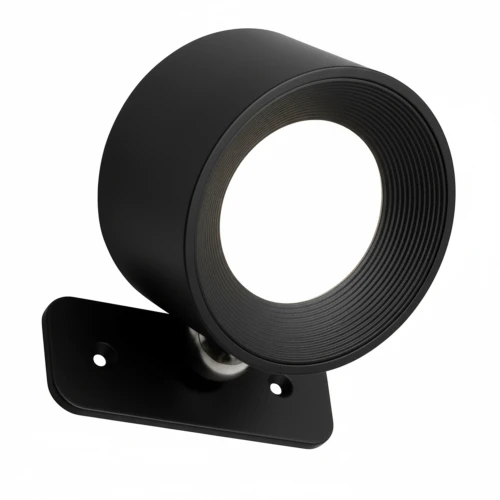 Genopladelig væglampe CCT - 4,5W, Mat sort, rund, 360° roterbar, IP20, inkl. lyskilde