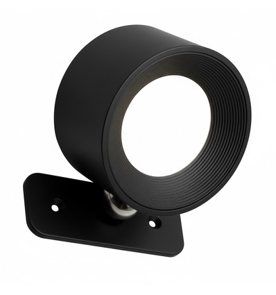 Genopladelig væglampe CCT - 4,5W, Mat sort, rund, 360° roterbar, IP20, inkl. lyskilde