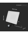 30W LED sensor projektør - 120lm/W, Sort, arbejdslampe, Hurtig connector