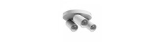 Rund loftlampe med 3 spots, GU10 - Hvid, Ø22cm, IP20 indendørs, uden lyskilde