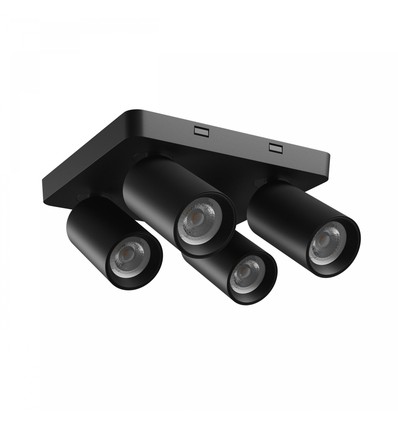 Madara Altro loftslampe 4xGU10 - 230V, IP20, sort, firkant