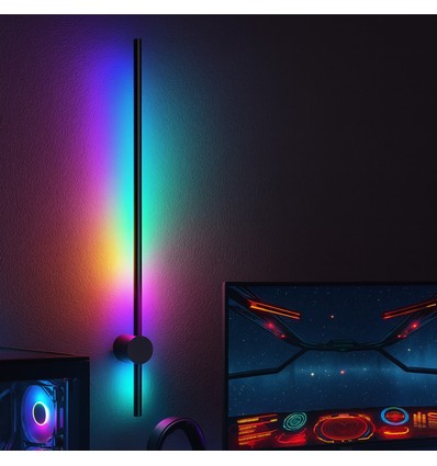 80cm RGBIC justerbar væglampe - Bluetooth, 5V USB