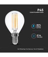 E14 4W LED filament pære - P45, klar, varm hvid, 400lm