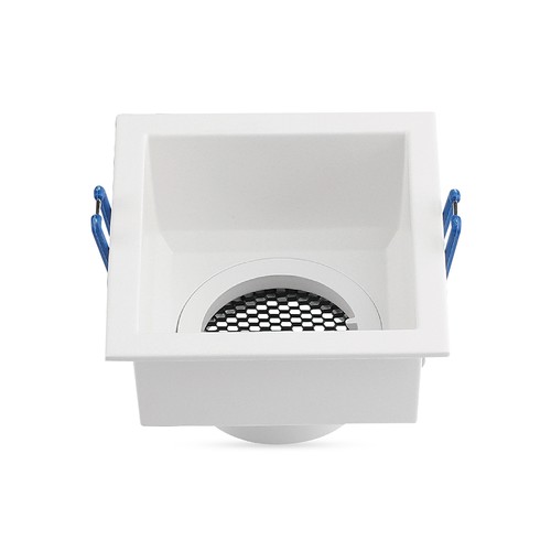 Vt-9001sq lampe GU10 - aluminium, honeycomb dyb antiblænding, hvid firkantet