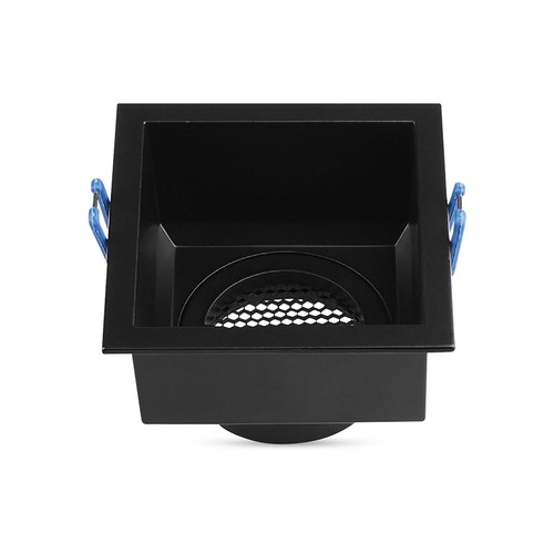 Vt-9001sq lampe GU10 - aluminium, honeycomb, dyb anti-blænding, sort firkantet