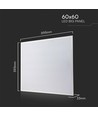 600x600mm VT-61040 panel 40W - LED bagbelyst, Philips driver, 6500K, 120lm/W