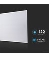 600x600mm VT-61040 panel 40W - LED bagbelyst, Philips driver, 6500K, 120lm/W