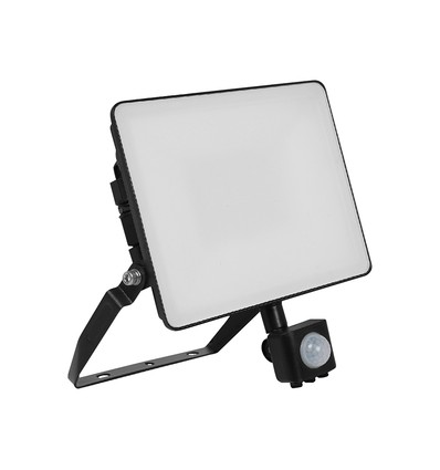 Vt-4919-fc LED projektør 20W - med hurtig tilslutning, PIR sensor, 4000K, sort hus, 120lm/W