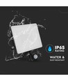 30W LED projektør med sensor - 120lm/W, IP65, PIR sensor, sort, kold hvid, udendørs