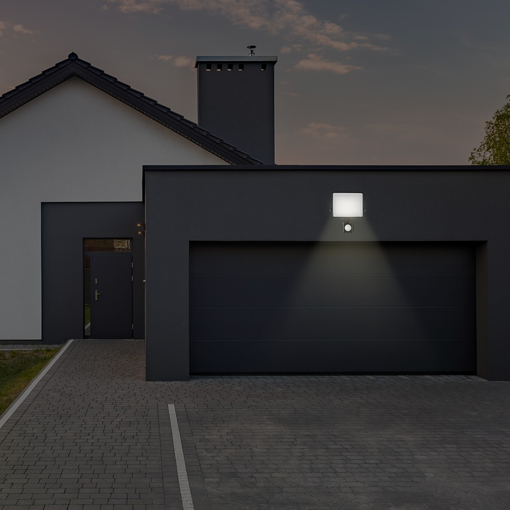 50W LED projektør med sensor - 120lm/W, IP65, Fast Connector, arbejdslampe, udendørs - Kulør : Neutral