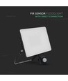 VT-4949-FC LED projektør 50W - med hurtig tilslutning, PIR sensor, 4000K, sort hus, 120 lm/W
