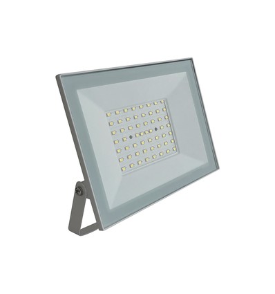50W LED projektør - 94lm/W, IP65, hvid kant, kold hvid, udendørs