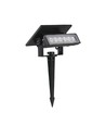 0,9W VT-41009 LED vægmonteret lampe - Mini, spidssolcelle, 2-i-1, 3000K, sort, IP65