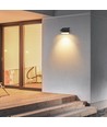 0,9W VT-41009 LED vægmonteret lampe - Mini, spidssolcelle, 2-i-1, 3000K, sort, IP65