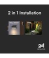 0,9W Solara Mini 2-i-1 havelampe - Sort, IP65, varm hvid, væglampe og spyd, solcelle