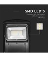 6W Solara LED gadelampe med solceller - 800lm, IP65, 6000K, sort, udendørs