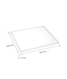 60x60 LED panel, 45W - 98lm/W, Hvid kant, 5 års garanti