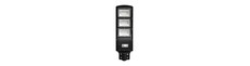 12W solcelle LED gadelampe - 1200lm, IP65, 6000K, sort, inkl. solpanel og batteri