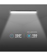 120 cm VT-120137E armatur 36W - LED vandtæt, med nødsæt, mælkehvidt dæksel + rustfri clips, 6500K, 120 lm/W