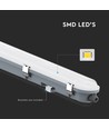 120cm 36W vandtæt komplet LED armatur med sensor - 120lm/W, IP65, Samsung LED, SS clips