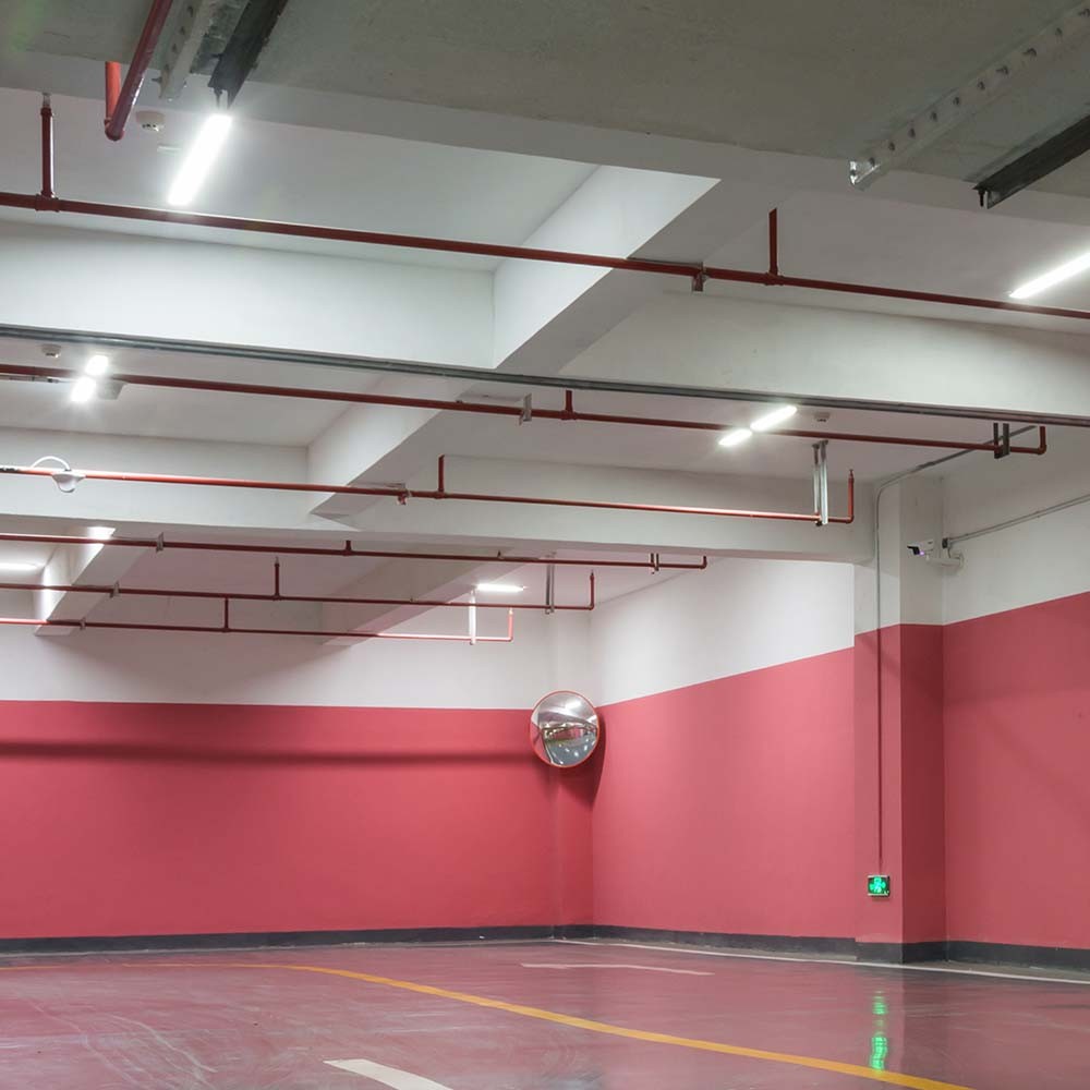 150cm 48W vandtæt komplet LED armatur med nødlys - 120lm/W, IP65, 6500K, gennemfortrådet - Kulør : Kold