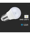 6,5W E27 LED pære - G45, plast, 4000K, 230V