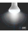 8,5W E27 LED Pære - 3000K Varm hvid, R63, Erstatter 60W