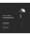1,3W LED solcelle havespot med spyd - CCT justerbar, IP65, solar havelampe