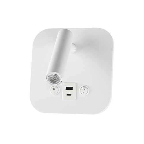 VT-80068 LED sengelampe 8W - med USB/PD opladning, Cree-chip, 3000K, hvid