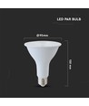 E27 11W LED pære PAR30 - 40° spredning