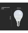 P45 VT-270 pære 6.5W E14 - plast, 3000K