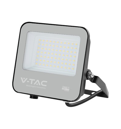 VT-4455 projektør 50W - LED, Cree chip, 3000K, sort hus, gråt glas, 135lm/W, 6 års garanti, IP65