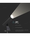 24V LED havespot med spyd - 2W, IP65, sort, rund, udendørs, aluminium