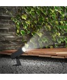 24V LED havespot med spyd - 2W, IP65, sort, firkantet, udendørs, aluminium