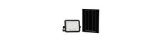 VT-104W LED projektør 100W - med solpanel, CCT: 7in1, sort hus, batteriindikator, IP65