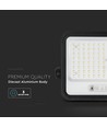 VT-204W LED projektør 200W - med solpanel, CCT: 7in1, sort hus, med batteriindikator, IP65