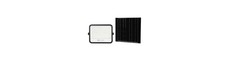 400W Solcelle LED projektør, 7-i-1 CCT - IP65, sort, LiFePO4 batteri, inkl. solpanel og batteriindikator