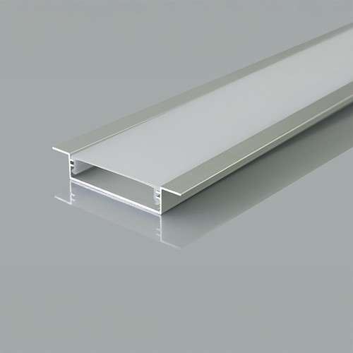 2000mm VT-71002 monteringssæt - med diffuser til LED-strip, indbygget, 40x10mm, sølv